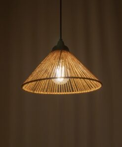 GLOBOSTAR® FUNIS 205-0084 Boho Κρεμαστό Φωτιστικό Οροφής με Ντουί 1 x E27 AC 220-240V IP20 – Μπεζ – M25 x Π25 x Υ16cm