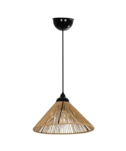 GLOBOSTAR® FUNIS 205-0084 Boho Κρεμαστό Φωτιστικό Οροφής με Ντουί 1 x E27 AC 220-240V IP20 – Μπεζ – M25 x Π25 x Υ16cm