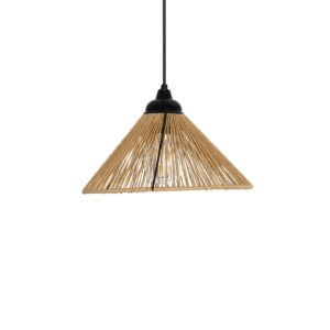 GLOBOSTAR® FUNIS 205-0084 Boho Κρεμαστό Φωτιστικό Οροφής με Ντουί 1 x E27 AC 220-240V IP20 – Μπεζ – M25 x Π25 x Υ16cm