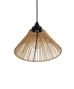 GLOBOSTAR® FUNIS 205-0084 Boho Κρεμαστό Φωτιστικό Οροφής με Ντουί 1 x E27 AC 220-240V IP20 – Μπεζ – M25 x Π25 x Υ16cm