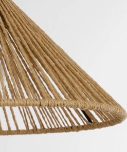 GLOBOSTAR® FUNIS 205-0084 Boho Κρεμαστό Φωτιστικό Οροφής με Ντουί 1 x E27 AC 220-240V IP20 – Μπεζ – M25 x Π25 x Υ16cm