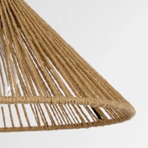 GLOBOSTAR® FUNIS 205-0084 Boho Κρεμαστό Φωτιστικό Οροφής με Ντουί 1 x E27 AC 220-240V IP20 – Μπεζ – M25 x Π25 x Υ16cm