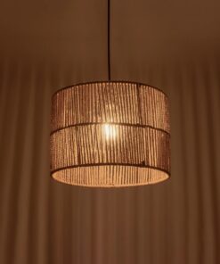 GLOBOSTAR® SAFA 205-0085 Boho Κρεμαστό Φωτιστικό Οροφής με Ντουί 1 x E27 AC 220-240V IP20 – Μπεζ – M30 x Π30 x Υ26cm