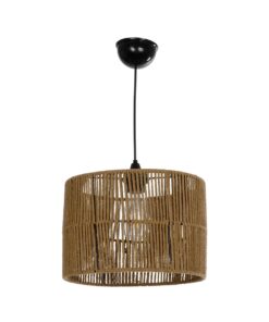 GLOBOSTAR® SAFA 205-0085 Boho Κρεμαστό Φωτιστικό Οροφής με Ντουί 1 x E27 AC 220-240V IP20 – Μπεζ – M30 x Π30 x Υ26cm