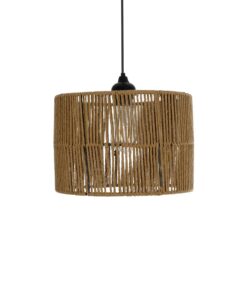 GLOBOSTAR® SAFA 205-0085 Boho Κρεμαστό Φωτιστικό Οροφής με Ντουί 1 x E27 AC 220-240V IP20 – Μπεζ – M30 x Π30 x Υ26cm