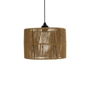 GLOBOSTAR® SAFA 205-0085 Boho Κρεμαστό Φωτιστικό Οροφής με Ντουί 1 x E27 AC 220-240V IP20 – Μπεζ – M30 x Π30 x Υ26cm