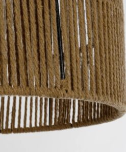 GLOBOSTAR® SAFA 205-0085 Boho Κρεμαστό Φωτιστικό Οροφής με Ντουί 1 x E27 AC 220-240V IP20 – Μπεζ – M30 x Π30 x Υ26cm