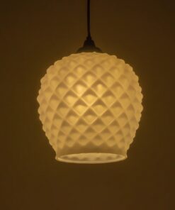 GLOBOSTAR® KEGEL 206-0005 Μοντέρνο Κρεμαστό Φωτιστικό Οροφής με Ντουί 1 x E27 AC 220-240V IP20 – Λευκό – Μ19 x Π19 x Υ19cm