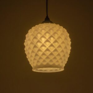 GLOBOSTAR® KEGEL 206-0005 Μοντέρνο Κρεμαστό Φωτιστικό Οροφής με Ντουί 1 x E27 AC 220-240V IP20 – Λευκό – Μ19 x Π19 x Υ19cm