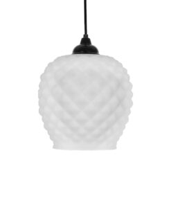 GLOBOSTAR® KEGEL 206-0005 Μοντέρνο Κρεμαστό Φωτιστικό Οροφής με Ντουί 1 x E27 AC 220-240V IP20 – Λευκό – Μ19 x Π19 x Υ19cm