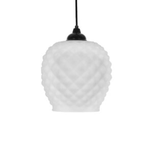 GLOBOSTAR® KEGEL 206-0005 Μοντέρνο Κρεμαστό Φωτιστικό Οροφής με Ντουί 1 x E27 AC 220-240V IP20 – Λευκό – Μ19 x Π19 x Υ19cm