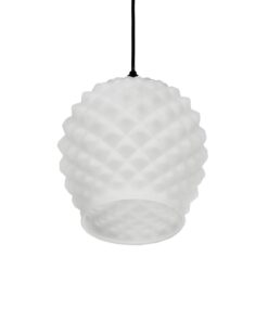 GLOBOSTAR® KEGEL 206-0005 Μοντέρνο Κρεμαστό Φωτιστικό Οροφής με Ντουί 1 x E27 AC 220-240V IP20 – Λευκό – Μ19 x Π19 x Υ19cm