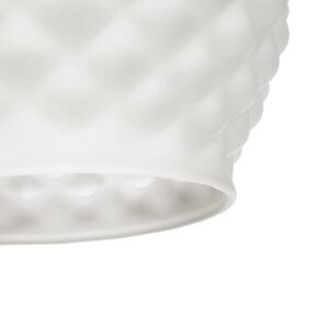 GLOBOSTAR® KEGEL 206-0005 Μοντέρνο Κρεμαστό Φωτιστικό Οροφής με Ντουί 1 x E27 AC 220-240V IP20 – Λευκό – Μ19 x Π19 x Υ19cm