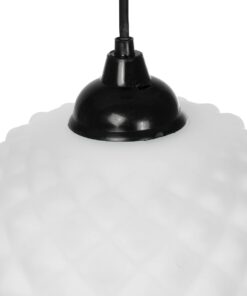 GLOBOSTAR® KEGEL 206-0005 Μοντέρνο Κρεμαστό Φωτιστικό Οροφής με Ντουί 1 x E27 AC 220-240V IP20 – Λευκό – Μ19 x Π19 x Υ19cm