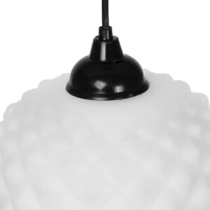 GLOBOSTAR® KEGEL 206-0005 Μοντέρνο Κρεμαστό Φωτιστικό Οροφής με Ντουί 1 x E27 AC 220-240V IP20 – Λευκό – Μ19 x Π19 x Υ19cm