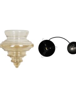 GLOBOSTAR® CORTE 206-0029 Μοντέρνο Κρεμαστό Φωτιστικό Οροφής με Ντουί 1 x E27 AC 220-240V IP20 – Mελί – Μ25 x Π25 x Υ30cm