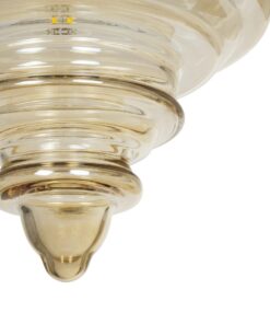 GLOBOSTAR® CORTE 206-0029 Μοντέρνο Κρεμαστό Φωτιστικό Οροφής με Ντουί 1 x E27 AC 220-240V IP20 – Mελί – Μ25 x Π25 x Υ30cm