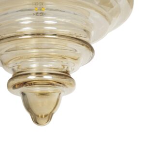 GLOBOSTAR® CORTE 206-0029 Μοντέρνο Κρεμαστό Φωτιστικό Οροφής με Ντουί 1 x E27 AC 220-240V IP20 – Mελί – Μ25 x Π25 x Υ30cm