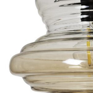 GLOBOSTAR® CORTE 206-0029 Μοντέρνο Κρεμαστό Φωτιστικό Οροφής με Ντουί 1 x E27 AC 220-240V IP20 – Mελί – Μ25 x Π25 x Υ30cm