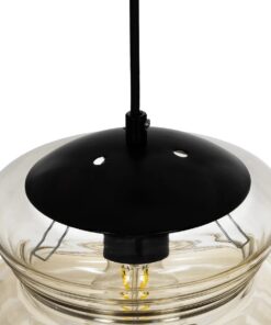 GLOBOSTAR® CORTE 206-0029 Μοντέρνο Κρεμαστό Φωτιστικό Οροφής με Ντουί 1 x E27 AC 220-240V IP20 – Mελί – Μ25 x Π25 x Υ30cm