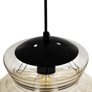 GLOBOSTAR® CORTE 206-0029 Μοντέρνο Κρεμαστό Φωτιστικό Οροφής με Ντουί 1 x E27 AC 220-240V IP20 – Mελί – Μ25 x Π25 x Υ30cm