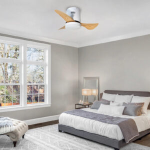 it-Lighting Elsinore -15W 3CCT LED Fan Light in White with Wooden Color (102000410)