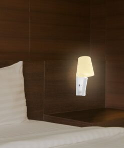 V-TAC – 240006 Φωτιστικό Κρεβατιού Τύπου Ξενοδοχείου Λευκό Cree Chip LED 2W 60lm 3000K με Θύρες Φόρτισης USB