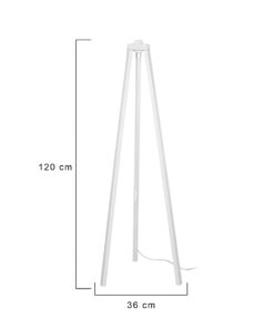 GLOBOSTAR® TRIPOD 203-0259 Μοντέρνο Επιδαπέδιο Φωτιστικό με Ντουί 1 x E27 AC 220-240V IP20 – Λευκό – Μ38 x Π38 x Υ120cm