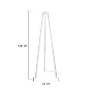 GLOBOSTAR® TRIPOD 203-0259 Μοντέρνο Επιδαπέδιο Φωτιστικό με Ντουί 1 x E27 AC 220-240V IP20 – Λευκό – Μ38 x Π38 x Υ120cm