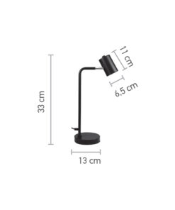 InLight Επιτραπέζιο φωτιστικό σε μαύρο χρώμα 1XGU10 D:33cm (3015-BL)