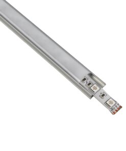 GLOBOSTAR® ALP-LINEAR CURBARIO 70802-1M Επιφανειακό Εύκαμπτο Προφίλ Αλουμινίου με Λευκό Γαλακτερό Πατητό Κάλυμμα για Ταινίες LED IP20 – Ασημί & Λευκό – Μ100 x Π1.8 x Υ0.5cm