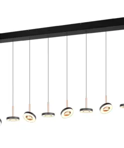Trio Lighting - 334410865 GUANO Κρεμαστό Φωτιστικό Ράγα LED 64W 6800lm Step Dimmable CCT Μαύρο & Καφέ