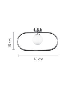 InLight Επιτοίχιο φωτιστικό σε χρυσαφί χρώμα και λευκή οπαλίνα 1XG9 D:40cm (43031-GL)