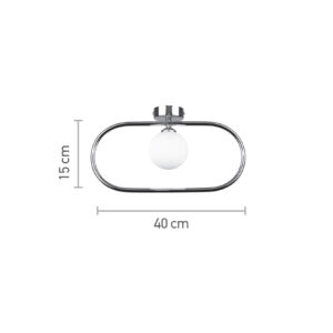 InLight Επιτοίχιο φωτιστικό σε χρυσαφί χρώμα και λευκή οπαλίνα 1XG9 D:40cm (43031-GL)