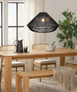 Inlight Κρεμαστό φωτιστικό με καπέλο απο ίνα 1xE27 D:60cm (4057-A)