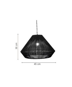 Inlight Κρεμαστό φωτιστικό με καπέλο απο ίνα 1xE27 D:45cm (4057-B)