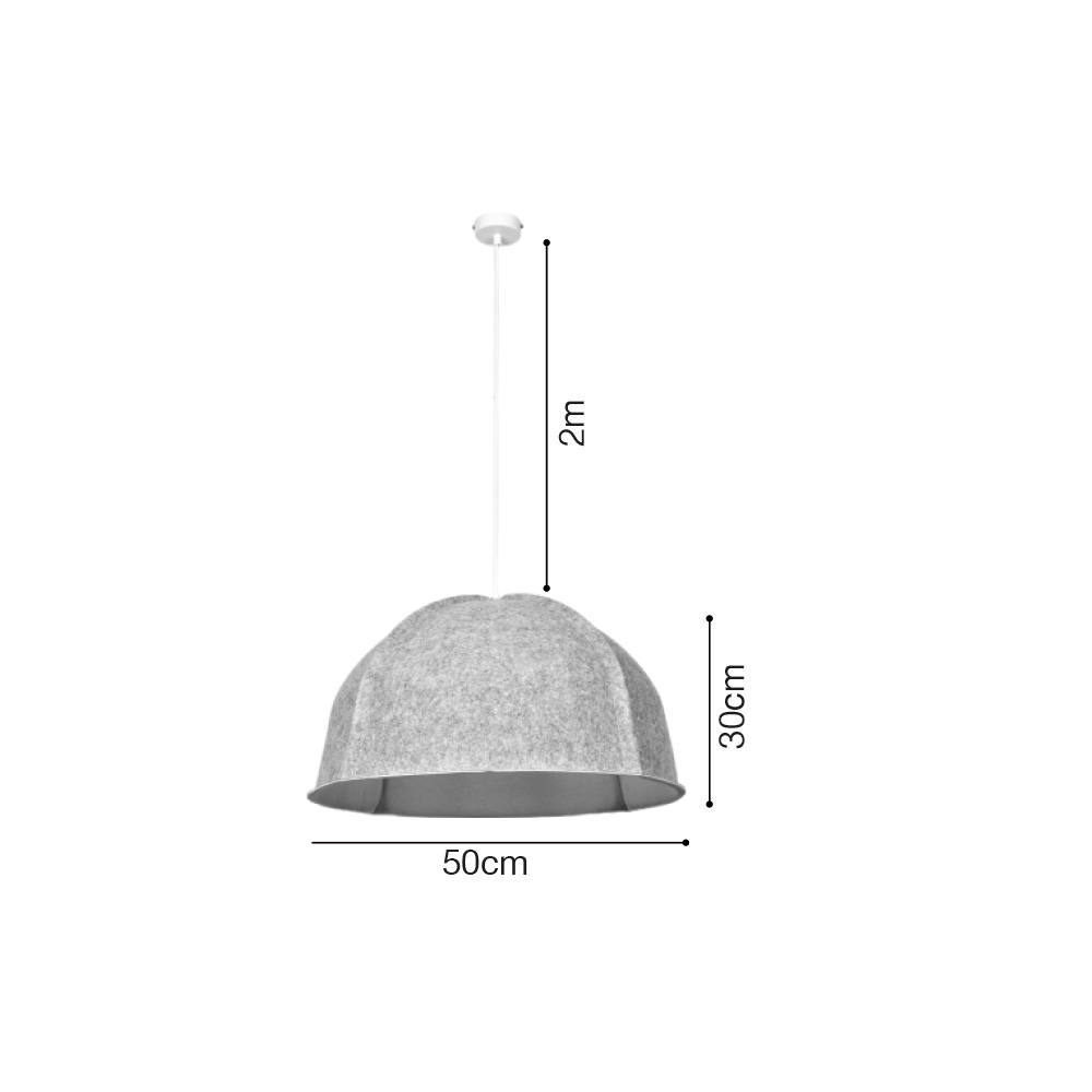 Inlight Acoustic Light 1xE27 Pendant Light D:50x30cm (4061)