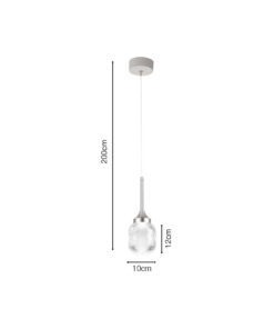 Inlight Κρεμαστό φωτιστικό LED 10W από χρυσαφί μέταλλο και ακρυλικό D:10x200cm (4077-1)