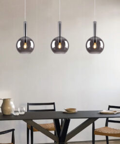 Inlight Κρεμαστό φωτιστικό από φιμέ γυαλί 1XE27 D:20x36cm (4080)