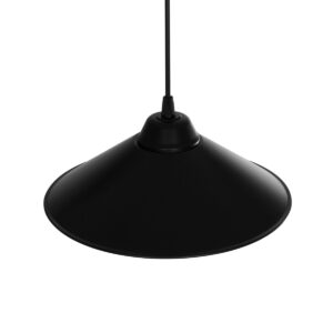 GLOBOSTAR® FONTE 203-0080 Μοντέρνο Κρεμαστό Φωτιστικό Οροφής με Ντουί 1 x E27 AC 220-240V IP20 – Μαύρο – Μ25.5 x Π25.5 x Υ10cm