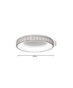Inlight Πλαφονιέρα Οροφής LED από σχοινί 3CCT, 25W D:50×9,5cm (42042)