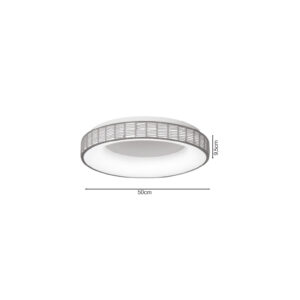 Inlight Πλαφονιέρα Οροφής LED από σχοινί 3CCT, 25W D:50×9,5cm (42042)