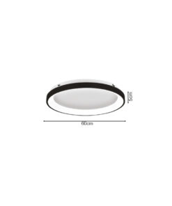 Inlight Πλαφονιέρα οροφής LED 28W 3CCT από λευκό μέταλλο και ακρυλικό D:60x5cm (42044-B-White)