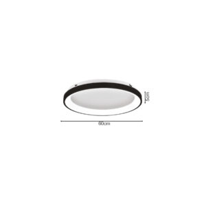 Inlight Πλαφονιέρα οροφής LED 28W 3CCT από λευκό μέταλλο και ακρυλικό D:60x5cm (42044-B-White)