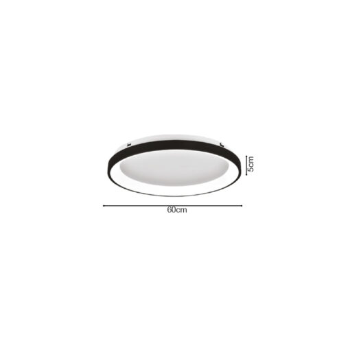 Inlight Πλαφονιέρα οροφής LED 28W 3CCT από λευκό μέταλλο και ακρυλικό D:60x5cm (42044-B-White)
