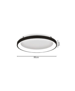 Inlight Πλαφονιέρα οροφής LED 38W 3CCT από λευκό μέταλλο και ακρυλικό D:80x5cm (42044-A-White)