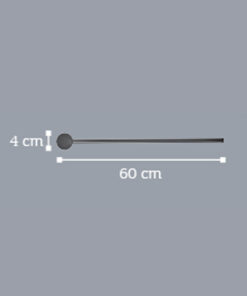 InLight Επιτοίχιο φωτιστικό LED 7W 3000K από μαύρο μέταλλο D:60cm (43014-Black)