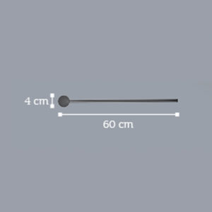 InLight Επιτοίχιο φωτιστικό LED 7W 3000K από μαύρο μέταλλο D:60cm (43014-Black)