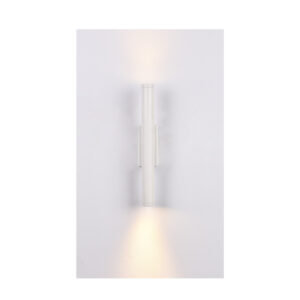 Inlight Επιτοίχιο φωτιστικό LED 2*5W 3000K σε λευκή απόχρωση απο αλουμίνιο D:30x6cm (43061-White)