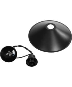 GLOBOSTAR® FERRO 203-0084 Μοντέρνο Κρεμαστό Φωτιστικό Οροφής με Ντουί 1 x E27 AC 220-240V IP20 – Μαύρο – Μ30 x Π30 x Υ15cm